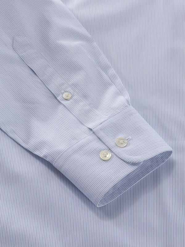 Cricoli White Striped Full Sleeve Single Cuff Classic Fit Classic Formal Super Fine Cotton Shirt