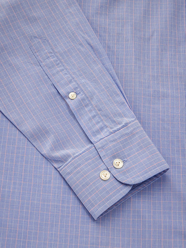Cricoli Sky Check Full Sleeve Single Cuff Classic Fit Classic Formal Super Fine Cotton Shirt