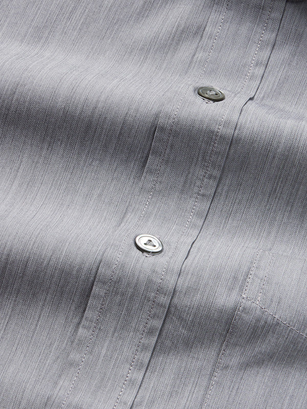 Cricoli D.Grey Solid Full Sleeve Single Cuff Classic Fit Classic Formal Super Fine Cotton Shirt