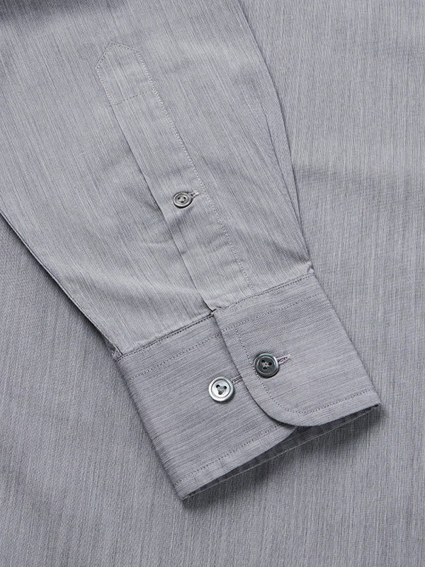 Cricoli D.Grey Solid Full Sleeve Single Cuff Classic Fit Classic Formal Super Fine Cotton Shirt