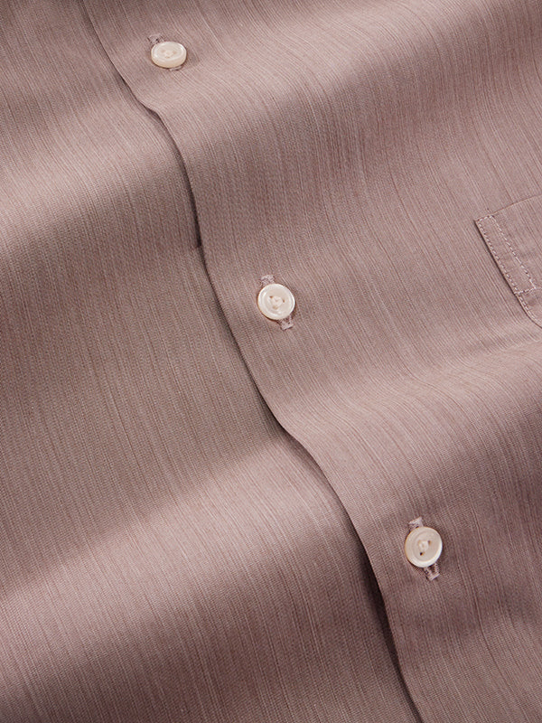Cricoli Biscuit Cream Solid Full Sleeve Single Cuff Tailored Fit Classic Formal Super Fine Cotton Shirt