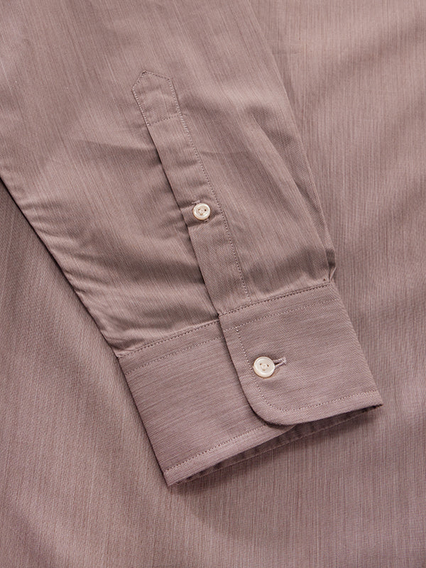 Cricoli Biscuit Cream Solid Full Sleeve Single Cuff Tailored Fit Classic Formal Super Fine Cotton Shirt