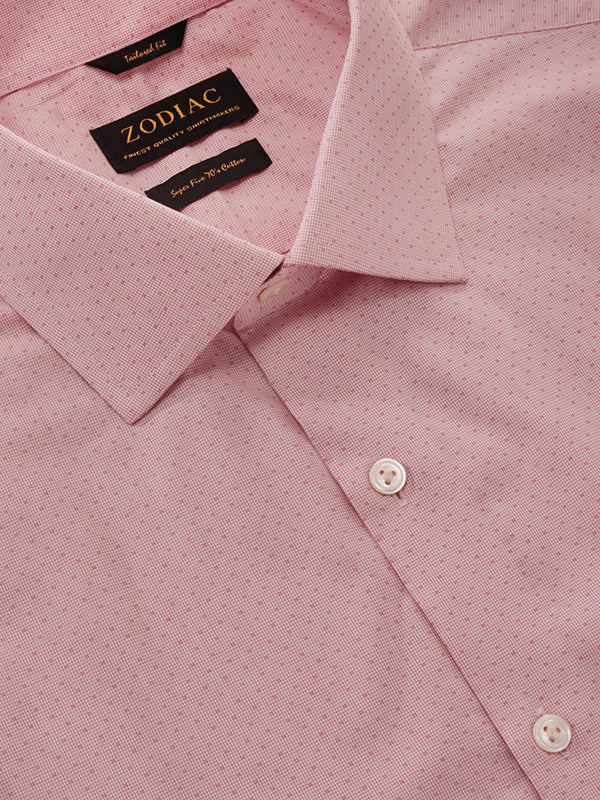 Cricoli Pink Solid Full Sleeve Single Cuff Tailored Fit Classic Formal Super Fine Cotton Shirt