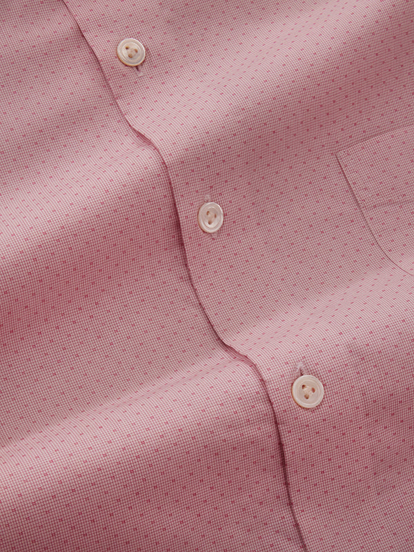 Cricoli Pink Solid Full Sleeve Single Cuff Tailored Fit Classic Formal Super Fine Cotton Shirt