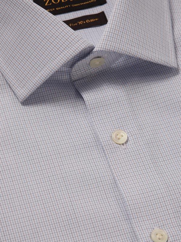 Cricoli Sky Check Full Sleeve Single Cuff Classic Fit Classic Formal Super Fine Cotton Shirt