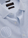 Da Vinci Sky Striped Full Sleeve Double Cuff Classic Fit Classic Formal Two Ply Mercerized Cotton Shirt