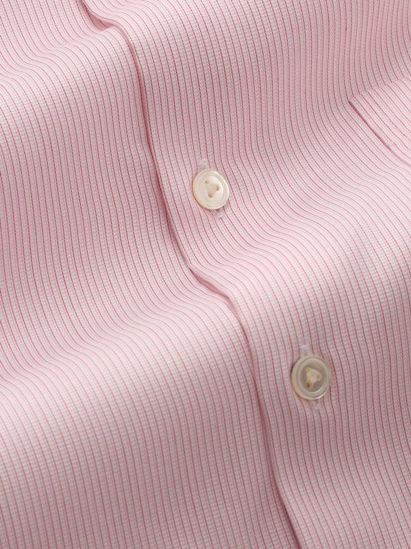 Da Vinci Red Striped Full Sleeve Single Cuff Tailored Fit Classic Formal Two Ply Mercerized Cotton Shirt