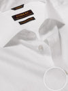 Da Vinci White Striped Full Sleeve Single Cuff Tailored Fit Classic Formal Two Ply Mercerized Cotton Shirt