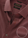 Dolcetto Maroon Solid Full Sleeve Single Cuff Classic Fit Semi Formal Dark Silk Touch Egyptian Giza Cotton Shirt