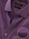 Dolcetto Purple Solid Full Sleeve Single Cuff Classic Fit Semi Formal Dark Silk Touch Egyptian Giza Cotton Shirt