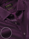 Dolcetto Purple Solid Full Sleeve Single Cuff Tailored Fit Semi Formal Dark Silk Touch Egyptian Giza Cotton Shirt