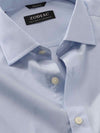 Easy Care Sky Solid Full Sleeve Single Cuff Tailored Fit Classic Formal Cotton Blend Shirt
