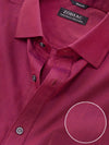 Easy Care Maroon Solid Full Sleeve Single Cuff Classic Fit Classic Formal Cotton Blend Shirt
