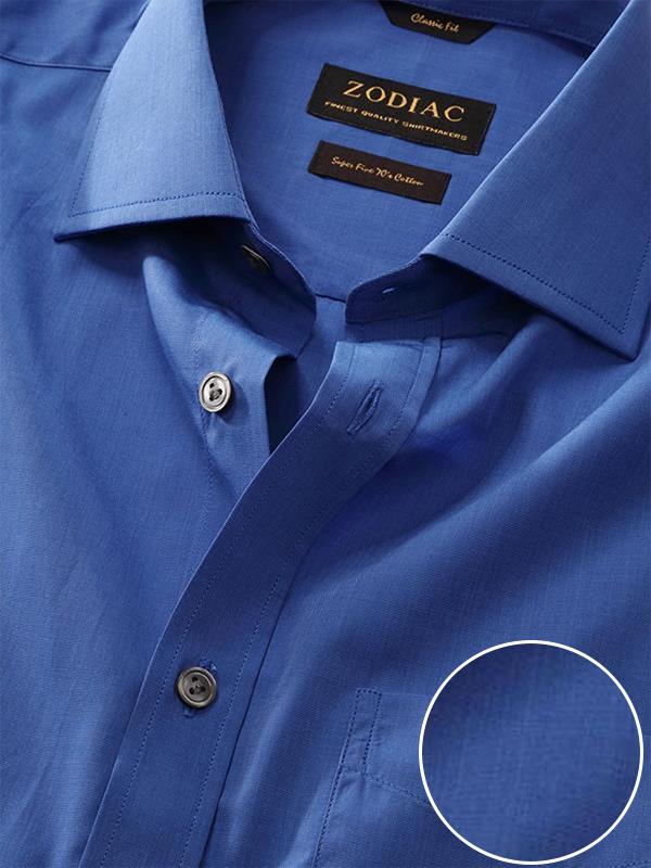 Fil A Fil Ink Solid Half Sleeve Classic Fit Dark Semi Formal Cotton Shirt