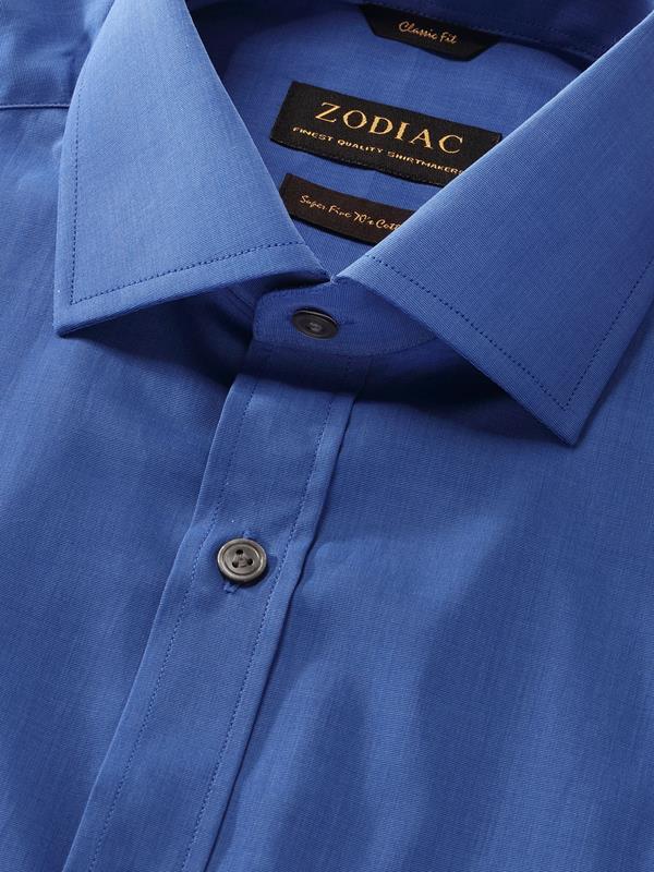 Fil A Fil Ink Solid Half Sleeve Classic Fit Dark Semi Formal Cotton Shirt