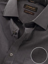Fil A Fil Black Solid Half Sleeve Classic Fit Dark Semi Formal Cotton Shirt
