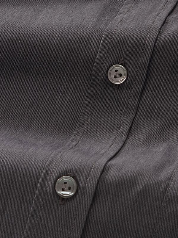 Fil A Fil Black Solid Half Sleeve Classic Fit Dark Semi Formal Cotton Shirt