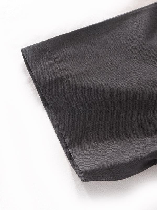 Fil A Fil Black Solid Half Sleeve Classic Fit Dark Semi Formal Cotton Shirt