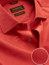 Fil A Fil Red Solid Full Sleeve Single Cuff Classic Fit Semi Formal Cotton Shirt