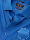 Fil A Fil Teal Solid Full Sleeve Single Cuff Classic Fit Semi Formal Cotton Shirt