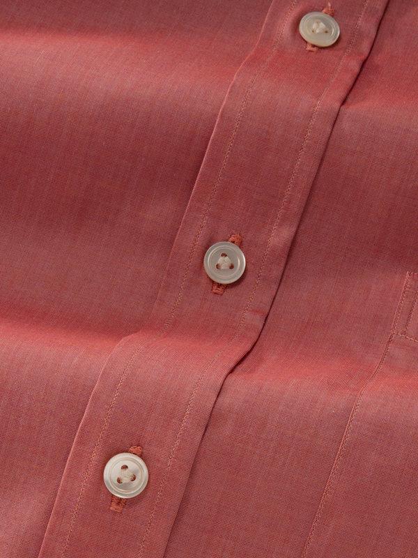 Fil A Fil Red Solid Full Sleeve Single Cuff Classic Fit Semi Formal Cotton Evening Shirt