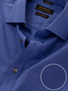Fil A Fil Ink Solid Full Sleeve Single Cuff Classic Fit Dark Semi Formal Cotton Shirt