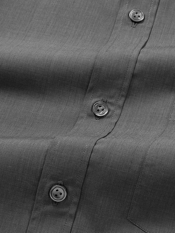 Fil A Fil Black Solid Full Sleeve Double Cuff Classic Fit Dark Semi Formal Cotton Shirt