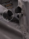 Fil A Fil Black Solid Full Sleeve Single Cuff Classic Fit Semi Formal Cotton Shirt