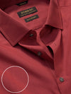 Fil A Fil Maroon Solid Full Sleeve Single Cuff Tailored Fit Dark Semi Formal Cotton Shirt