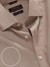 Fil A Fil Sand Solid Full Sleeve Single Cuff Classic Fit Classic Formal Cotton Shirt