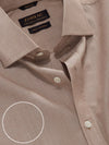 Fil A Fil Sand Solid Half Sleeve Classic Fit Semi Formal Cotton Shirt