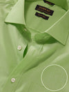 Fil A Fil Green Solid Full Sleeve Single Cuff Classic Fit Semi Formal Cotton Shirt