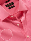 Fil A Fil Pink Solid Full Sleeve Single Cuff Classic Fit Semi Formal Cotton Shirt