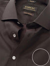 Fine Twill Black Solid Full Sleeve Single Cuff Tailored Fit Semi Formal Dark Super Fine Cotton Shirt