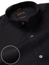 Fine Twill Black Solid Full Sleeve Single Cuff Classic Fit Semi Formal Super Fine Cotton Shirt