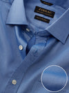 Fine Twill Blue Solid Full Sleeve Single Cuff Classic Fit Semi Formal Super Fine Cotton Shirt