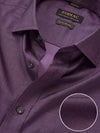 Fine Twill Purple Solid Full Sleeve Single Cuff Classic Fit Semi Formal Super Fine Cotton Shirt