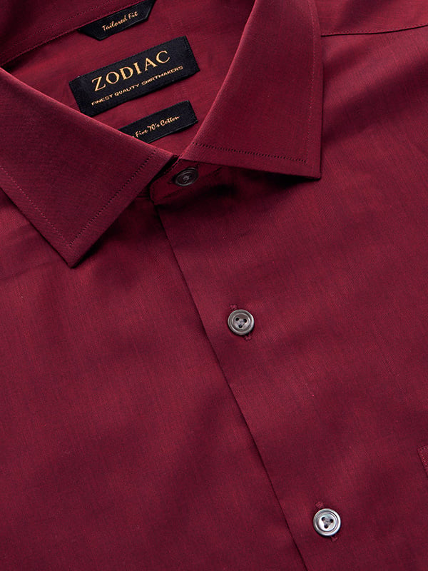 Buy Fine Twill Maroon Solid Full Sleeve Single Cuff Tailored Fit Semi Formal Super Fine Cotton Shirt | Zodiac Zodiac Finest Quality Clothing Buy Fine Twill Maroon Solid Full Sleeve Single Cuff Tailored Fit Semi Formal Super Fine Cotton Shirt | Zodiac Zodiac Finest Quality Clothing