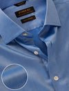Fine Twill Blue Solid Full Sleeve Single Cuff Tailored Fit Semi Formal Super Fine Cotton Without Pocket Shirt