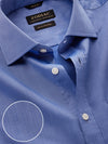 Fine Twill Blue Solid Full Sleeve Single Cuff Classic Fit Semi Formal Super Fine Cotton Shirt