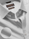Giotto Light Grey Solid Full Sleeve Double Cuff Classic Fit Classic Formal Two Ply Mercerized Cotton Shirt