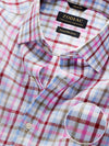 Positano Pink Check Half Sleeve Classic Fit Semi Formal European Flax Linen Shirt