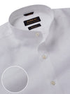 Positano White Solid Full Sleeve Single Cuff Tailored Fit Semi Formal European Flax Linen Shirt