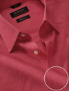 Positano Red Solid Full Sleeve Single Cuff Classic Fit Semi Formal European Flax Linen Shirt