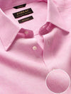 Positano Pink Solid Full Sleeve Single Cuff Classic Fit Semi Formal European Flax Linen Shirt