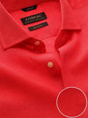 Positano Red Solid Full Sleeve Single Cuff Tailored Fit Semi Formal French Flax Linen Shirt