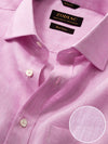 Positano Pink Solid Full Sleeve Classic Fit Semi Formal European Flax Linen Shirt