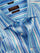 Positano Blue Striped Full Sleeve Single Cuff Classic Fit Semi Formal European Flax Linen Shirt