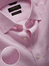 Positano Pink Striped Full Sleeve Single Cuff Tailored Fit Semi Formal European Flax Linen Shirt