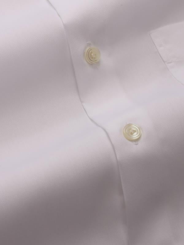 White Solid Full Sleeve Single Cuff Tailored Fit Classic Formal Luxury Cotton Shirt